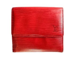 Louis Vuitton Epi Red Short Wallet Luxury Authentic